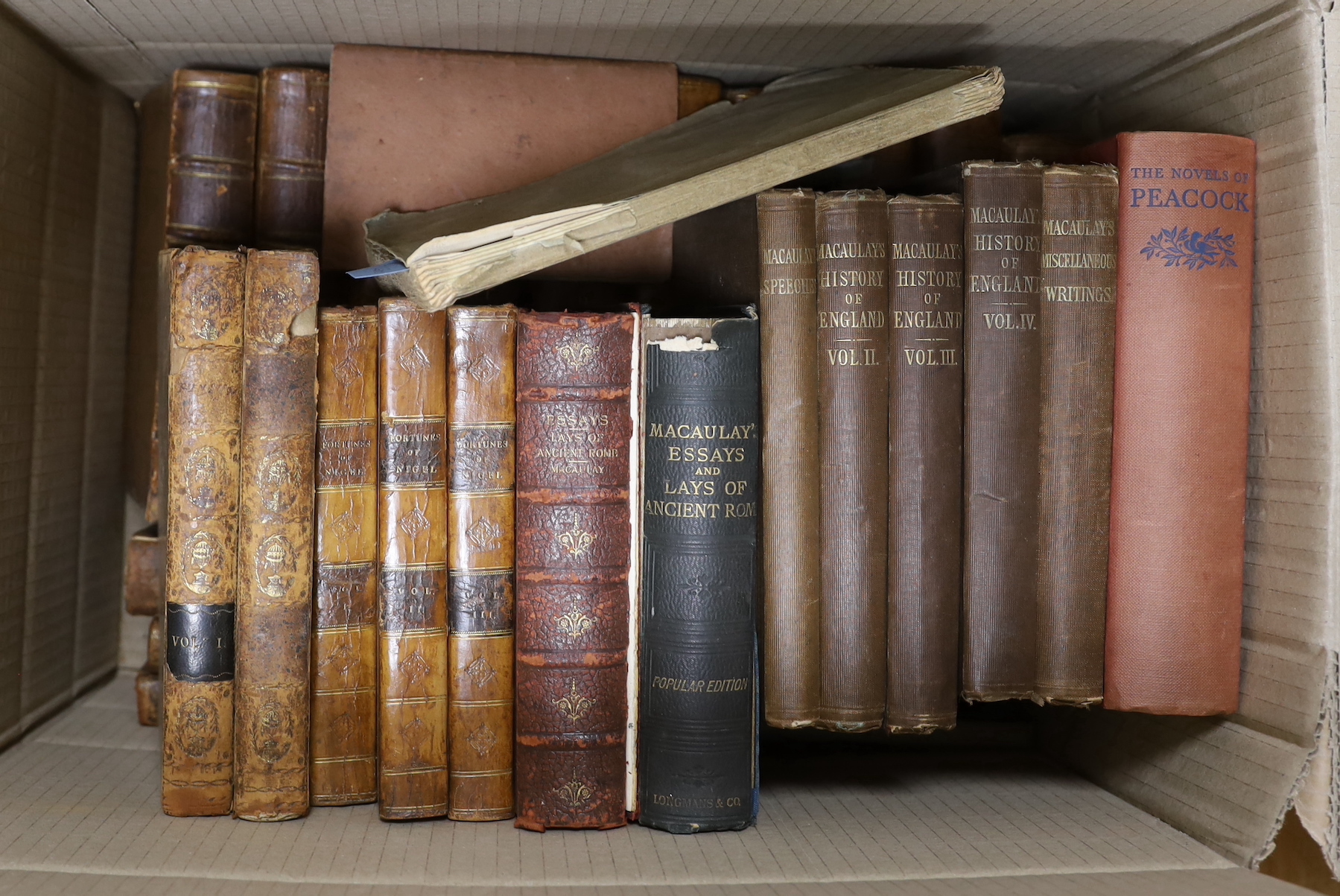 A quantity of leather bound and hardback books to include Hume's History of England, NB: From the Estate of Rt Hon Lord Lawson of Blaby